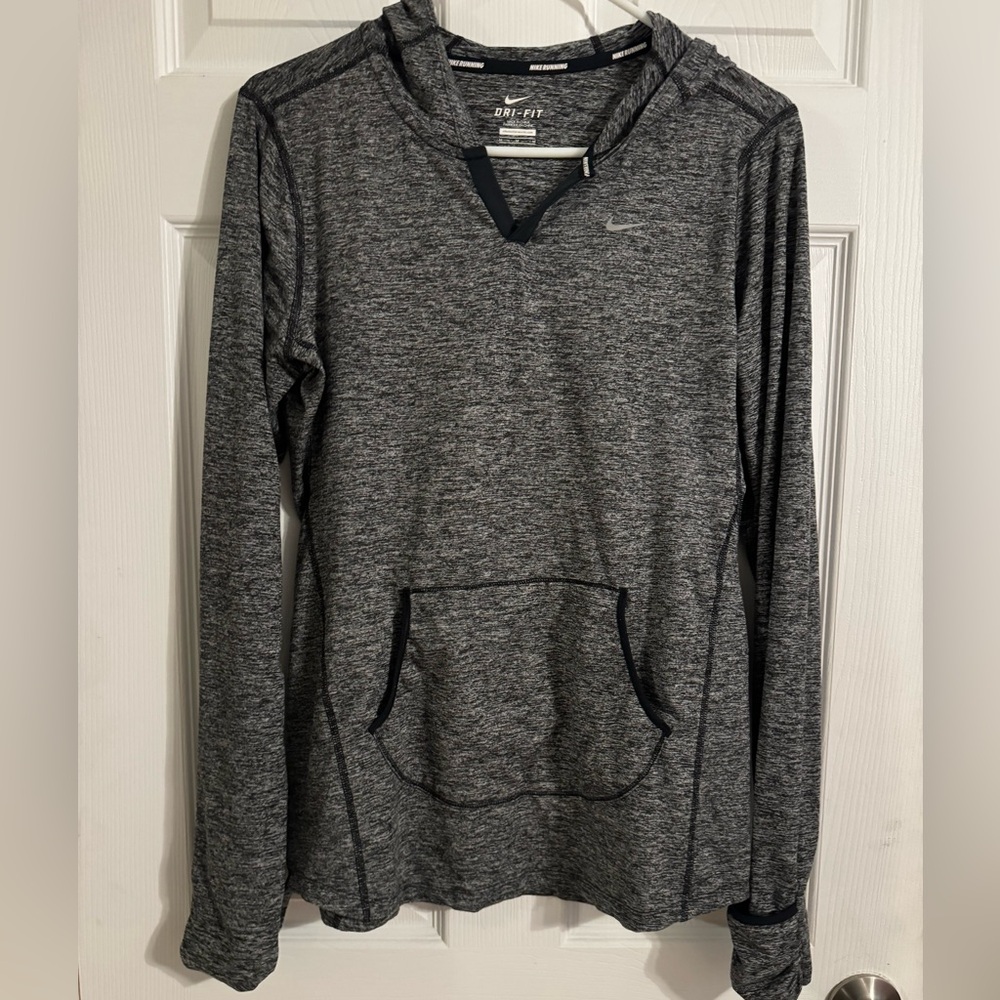 Nike Dri-Fit Element Hoodie Medium  hooded running thumb holes